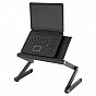 Stolek na laptop nastavitelný s větracími štěrbinami, černý