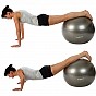 MOVIT Gymnastický míč s nožní pumpou, 75 cm, šedý