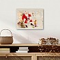 Nástěnná malba Santa Claus s psíkem, 40 LED, 30 x 40 cm