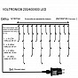 VOLTRONIC Vánoční světelný déšť 5 m, 200 LED, teple bílý