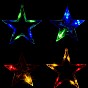 VOLTRONIC Vánoční závěs, svítící hvězdy, 150 LED, barevný