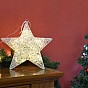 Vánoční dekorace hvězda 35 cm, 30 LED, teple bílá