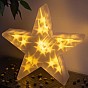 Vánoční hvězda s 3D efektem 35 cm, 20 LED, teple bílá