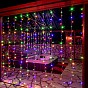 VOLTRONIC Vánoční světelný závěs 300 LED, 3 x 3 m, barevný