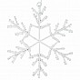 Vánoční LED dekorace, sněhová vločka, 30 cm, teple bílá