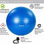 MOVIT Gymnastický míč s nožní pumpou, 75 cm, modrý