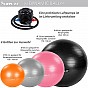 MOVIT Gymnastický míč s nožní pumpou, 55 cm, růžový