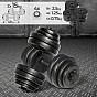 PHYSIONICS sada jednoručních činek, plast, 30 kg, 25 mm