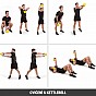 Gorilla Sports Kettlebell činka, vinylová, modrá, 12 kg