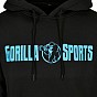 Gorilla Sports Mikina s kapucí, černá/neonově tyrkysová, 2XL