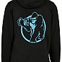 Gorilla Sports Mikina s kapucí, černá/neonově tyrkysová, M