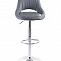 Barová židle G21 Aletra Grey koženková, prošívaná, šedá