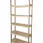 Dřevěný regál 6 polic 213×70×33 cm, borovice, česká výroba