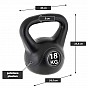 MAXXIVA Kettlebell činka, černá, 18 kg