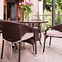 STILISTA Polyratanový stolek, 80 x 80 x 75 cm, černý