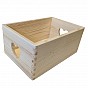 Dřevěný úložný box SRDCE s úchyty 30×20×13 cm, česká výroba