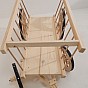 Dřevěný žebřiňák bez povrchové úpravy, 170 x 58 x 50 cm