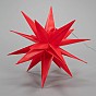 Vánoční dekorace hvězda s časovačem 35 cm, 10 LED, červená