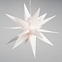 Vánoční dekorace hvězda s časovačem 35 cm, 10 LED, bílá