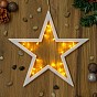 Vánoční dekorace, hvězda, 20 LED, teple bílá