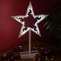Vánoční dekorace, hvězda na stojánku, 38 cm, 20 LED