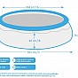 INTEX Bazén Tampa s kartušovou filtrací, 3,05 x 0,76 m