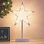 Vánoční dekorace, hvězda na stojánku 38 cm, 20 LED