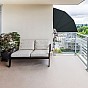 STILISTA Balkonová stínící zástěna, 140 x 140 cm, hnědá