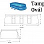 Bazén Tampa ovál, 5,49 x 3,05 x 1,07 m, bez příslušenství