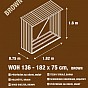 Přístřešek na dřevo G21 WOH 136 - 182 x 75 cm, hnědý