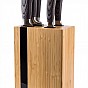 Sada nožů Gourmet Rustic + bambusový blok, 5 ks