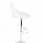 Barová židle Aletra, koženková, prošívaná bílá