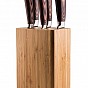 Sada nožů Gourmet Nature + bambusový blok, 5 ks