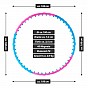 MAXXIVA Hula Hoop masážní obruč, 100 cm, modrá-růžová