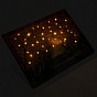 Nástěnná malba rozkvetlá alej stromů, 40 LED, 30 x 40 cm