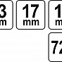 Ráčnový klíč průchozí oboustranný, 10-13-17-19 mm
