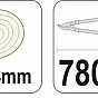 Nůžky na větve 780mm (průměr 44mm) šikmý stříh