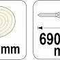 Nůžky na větve teleskop. 690-930mm (průměr 32mm) šikmý stříh