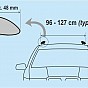 Příčný nosník zamykací hliníkový - 135 cm