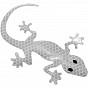 Samolepící dekorace Gecko - stříbrná
