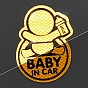 Samolepka reflexní Baby in car, žlutá