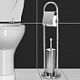 AQUAMARIN Stojanová WC souprava 81 x 22 x 22 cm, stříbrná