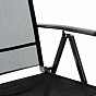 Skládací zahradní hliníková židle, černá