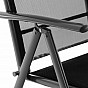 Skládací zahradní hliníková židle, černá