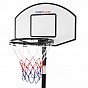 Basketbalový koš s kolečky, nastavitelný 148-236 cm, černá