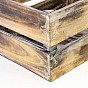 Sada 3 ks Dřevěná bedýnka VINTAGE DIVERO hnědá - 51 x 36 x 23 cm