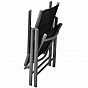 GARTHEN Skládací zahradní židle, 105 x 53 x 65 cm, černá