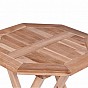 DIVERO zahradní stolek z týkového dřeva, Ø 60cm