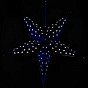 Vánoční hvězda s časovačem, 60 cm, 10 LED, modrá