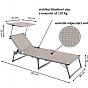 DIVERO Skládací lehátko se stříškou XXL, šedé